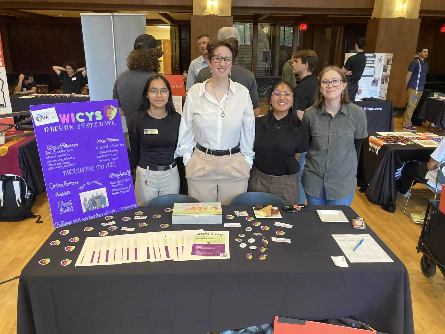 WiCys officers at the Reverse Career Fair